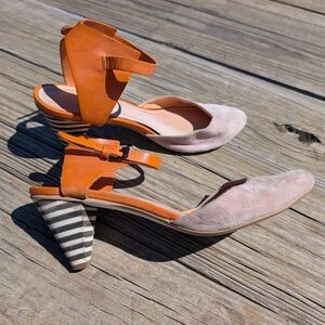 Pilcro and the Letterpress 10M Black And White And Dusty Rose Women's Shoes